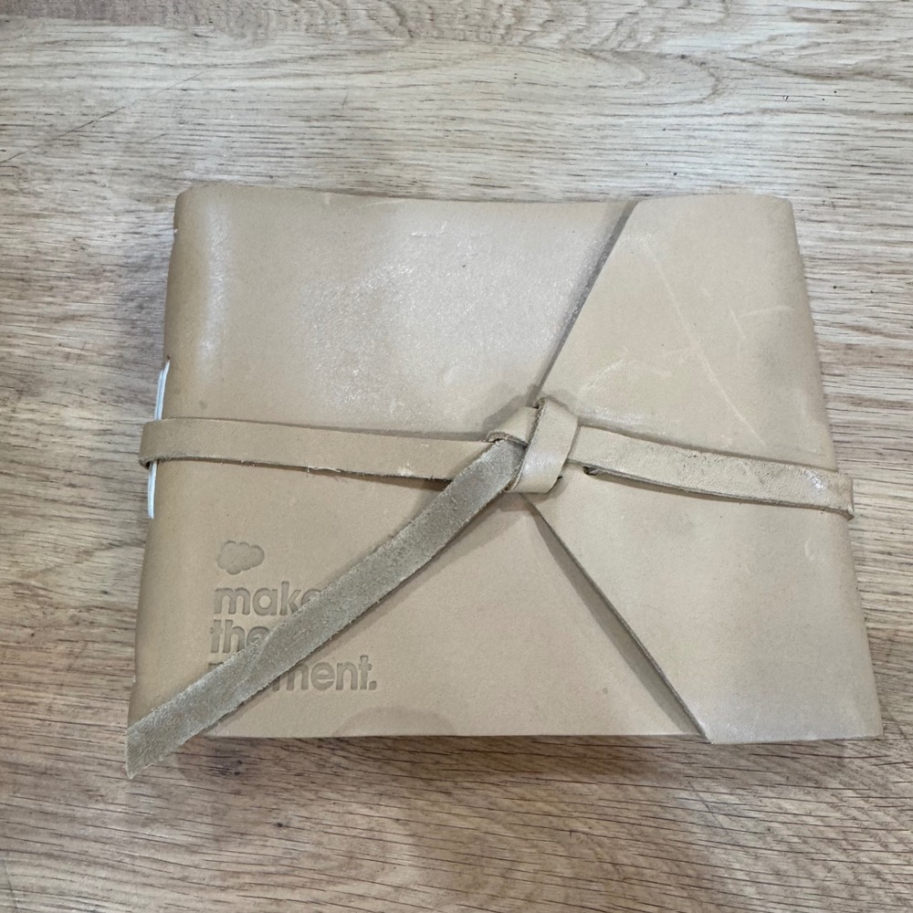 Rustico Leather Photo Album Scrapbook Make The Moment Tan Wrap Tie Hand Stitched